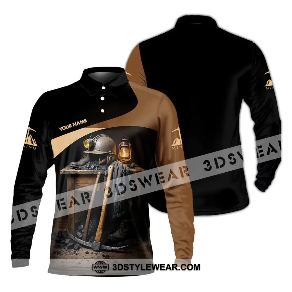 Unisex Shirt - Custom Mining Shirt - Long Sleeve Polo / S - T-shirt