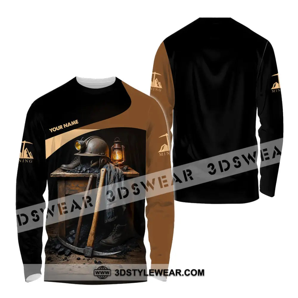 Unisex Shirt - Custom Mining Shirt - Long Sleeve Shirt / S - T-shirt