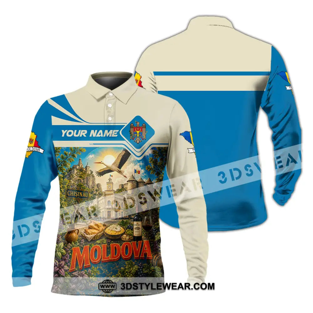 Unisex Shirt - Custom Moldova Shirt - Long Sleeve Polo / S - T-shirt