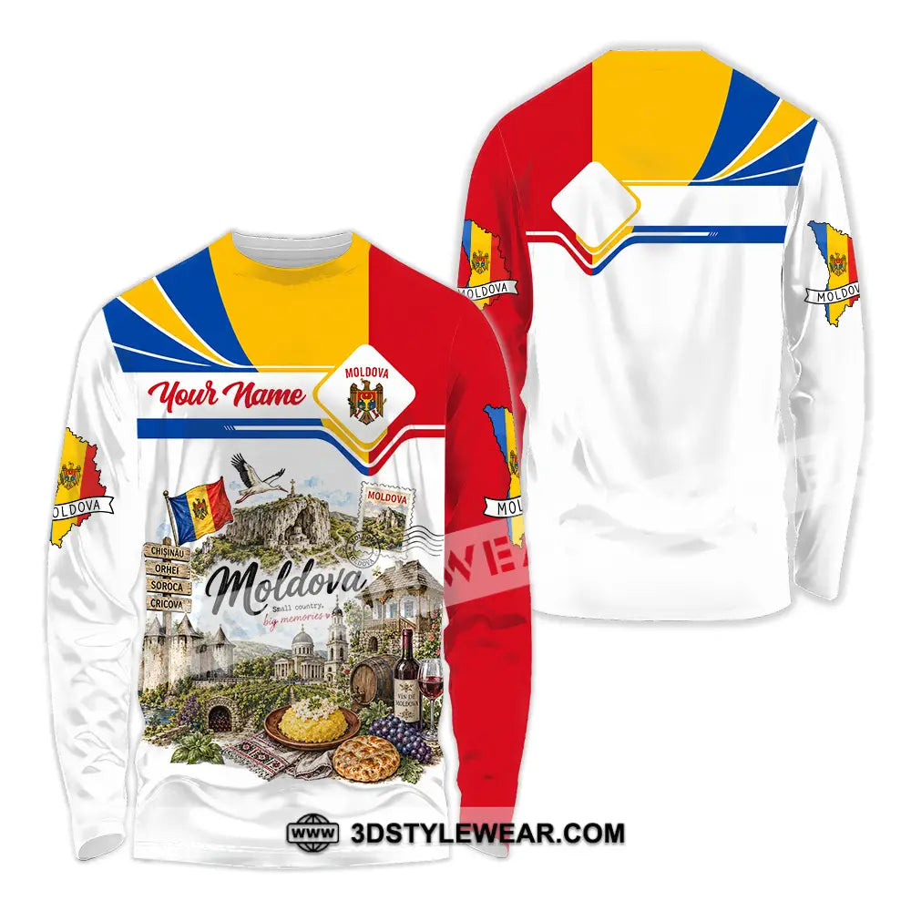Unisex Shirt - Custom Moldova Shirt - Long Sleeve Shirt / S - T-shirt