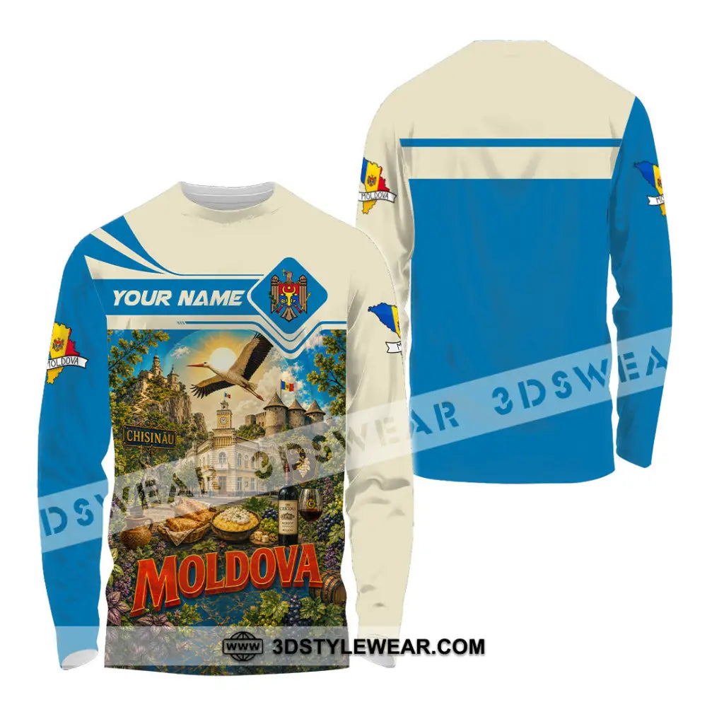 Unisex Shirt - Custom Moldova Shirt - Long Sleeve Shirt / S - T-shirt