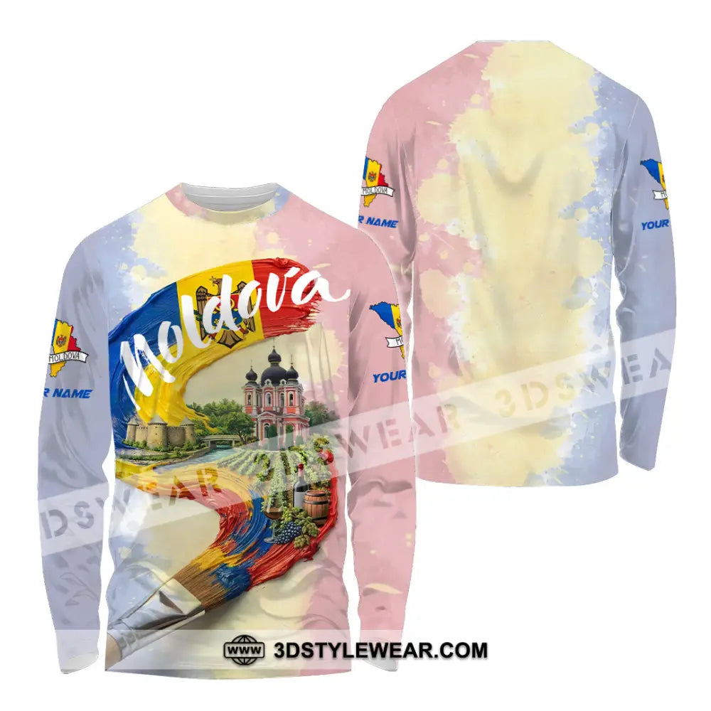 Unisex Shirt - Custom Moldova Shirt - Long Sleeve Shirt / S - T-shirt