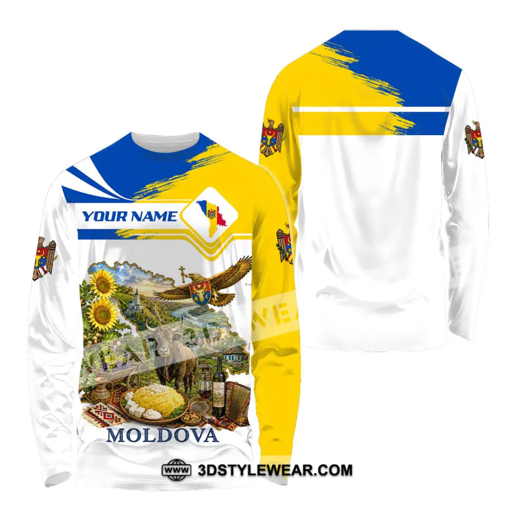 Unisex Shirt - Custom Moldova Shirt - Long Sleeve Shirt / S - T-shirt