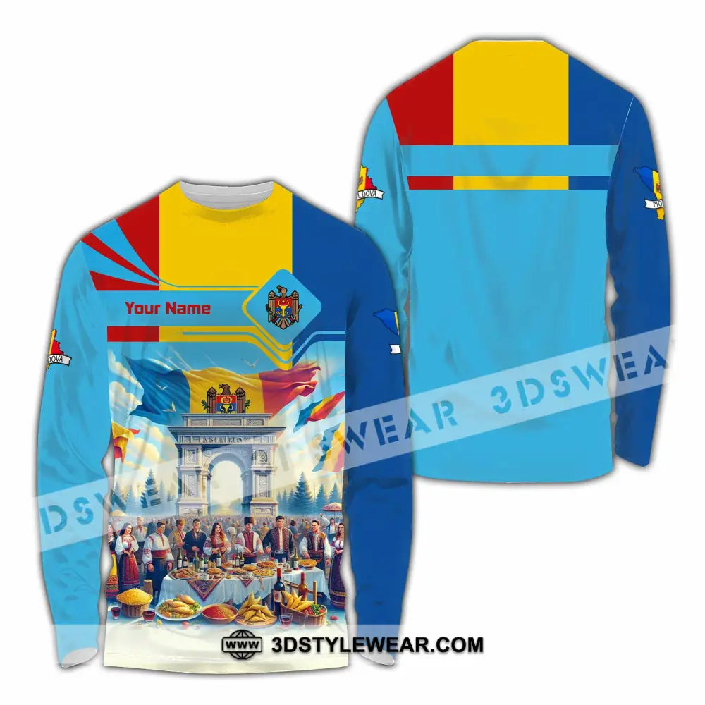 Unisex Shirt - Custom Moldova Shirt - Long Sleeve Shirt / S - T-shirt