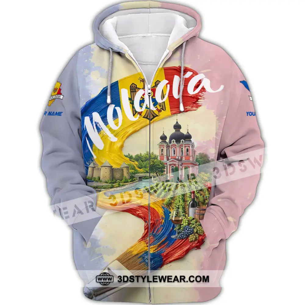 Unisex Shirt - Custom Moldova Shirt - Zipper Hoodie / S - T-shirt