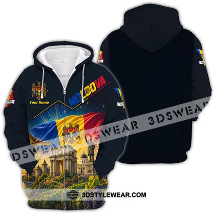 Unisex Shirt - Custom Moldova Shirt - Zipper Hoodie / S - T-shirt