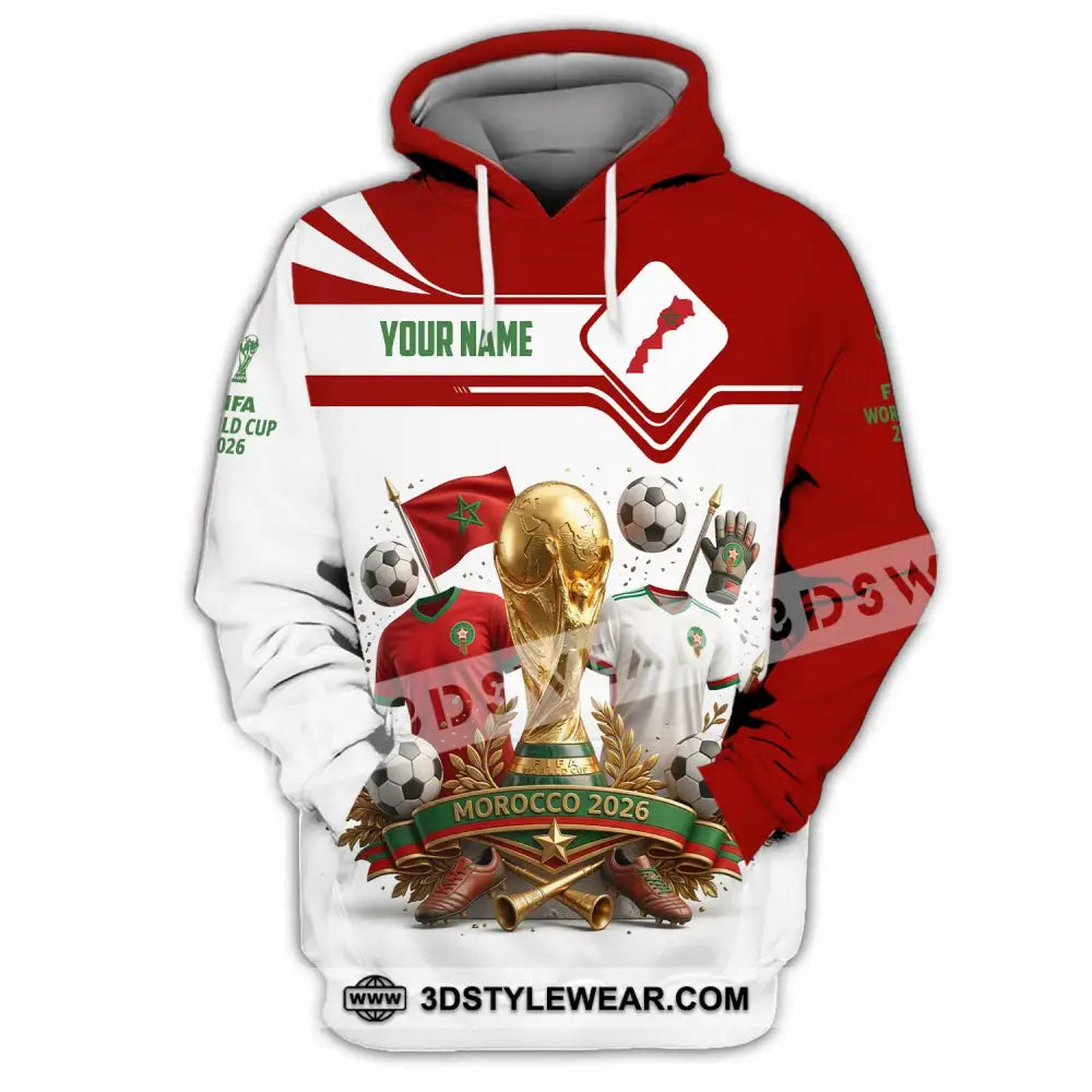 Unisex Shirt - Custom Morocco World Cup 2026 3D Shirt - Hoodie / S - T-shirt