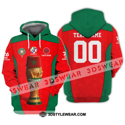 Unisex Shirt - Custom Morocco World Cup 2026 3D Shirt - Hoodie / S - T-shirt
