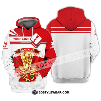 Unisex Shirt - Custom Morocco World Cup 2026 3D Shirt - Hoodie / S - T-shirt