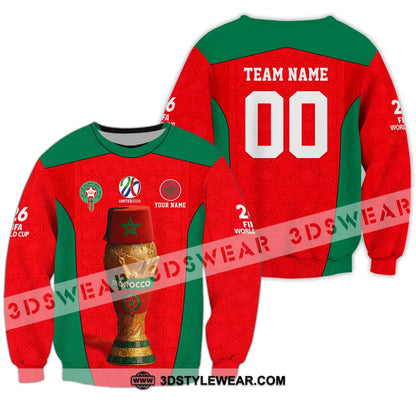 Unisex Shirt - Custom Morocco World Cup 2026 3D Shirt - Long Sleeve / S - T-shirt