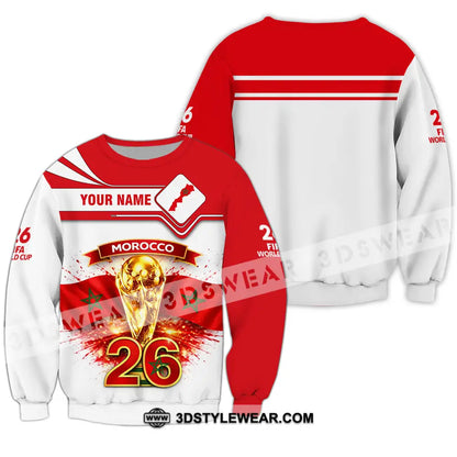 Unisex Shirt - Custom Morocco World Cup 2026 3D Shirt - Long Sleeve / S - T-shirt