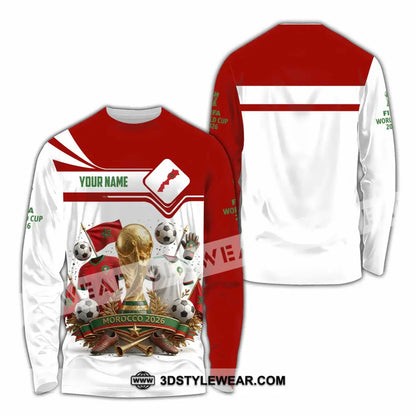 Unisex Shirt - Custom Morocco World Cup 2026 3D Shirt - Long Sleeve Shirt / S - T-shirt