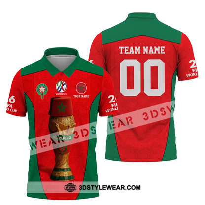 Unisex Shirt - Custom Morocco World Cup 2026 3D Shirt - Polo Shirt / S - T-shirt