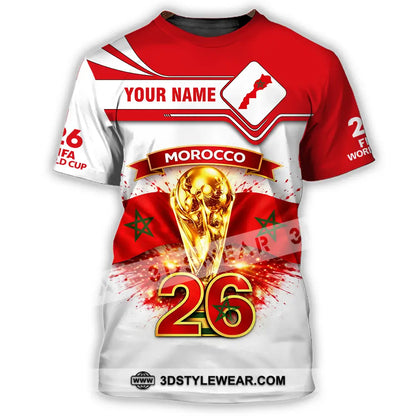 Unisex Shirt - Custom Morocco World Cup 2026 3D Shirt - T-Shirt / S - T-shirt
