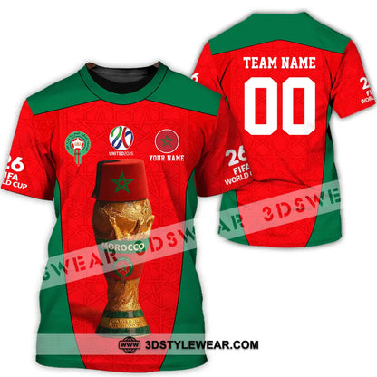 Unisex Shirt - Custom Morocco World Cup 2026 3D Shirt - T-Shirt / S - T-shirt