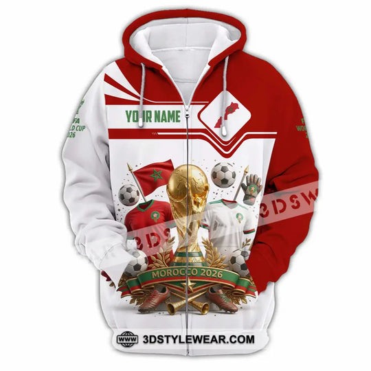 Unisex Shirt - Custom Morocco World Cup 2026 3D Shirt style option 3