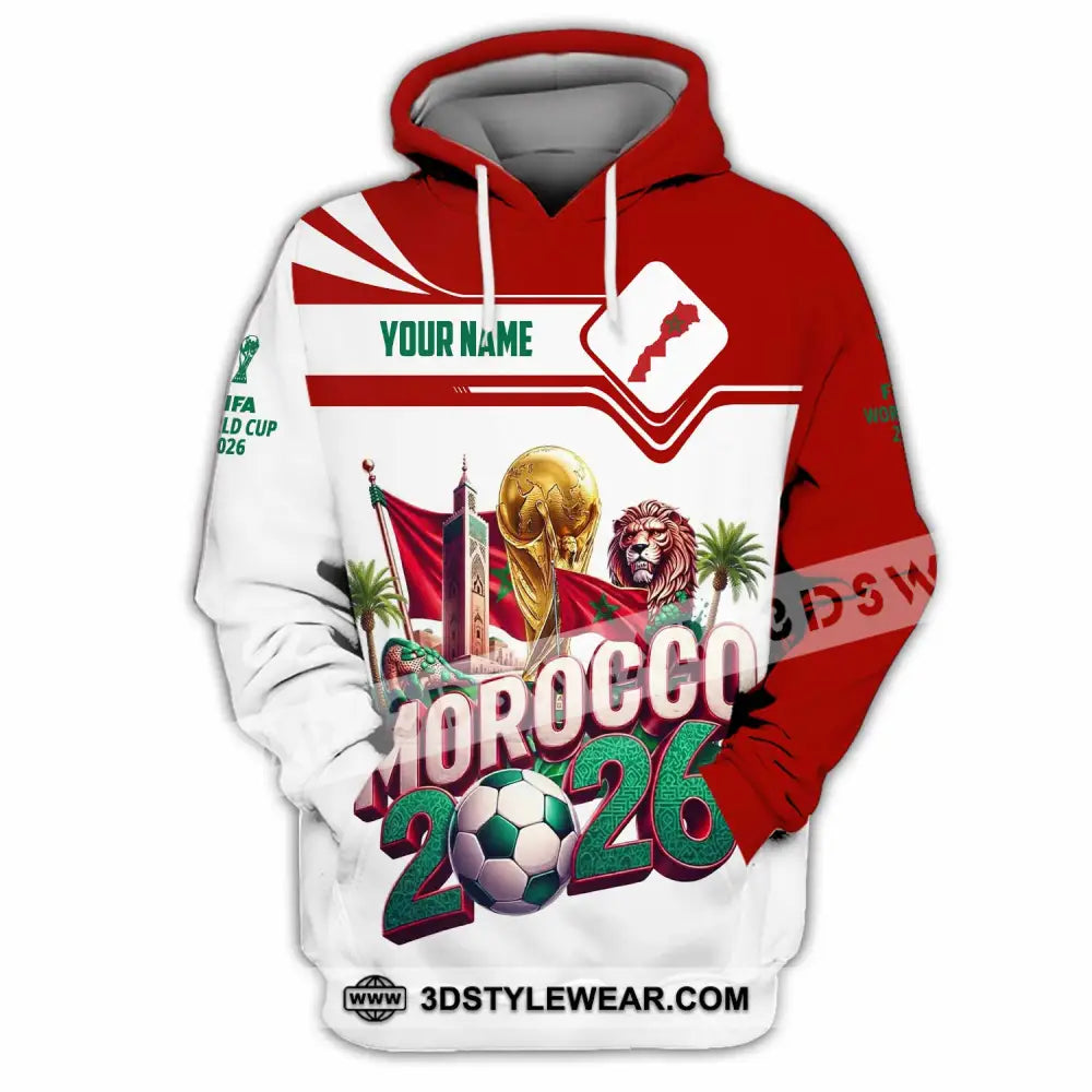 Unisex Shirt - Custom Morocco World Cup 2026 Shirt - Hoodie / S - T-shirt