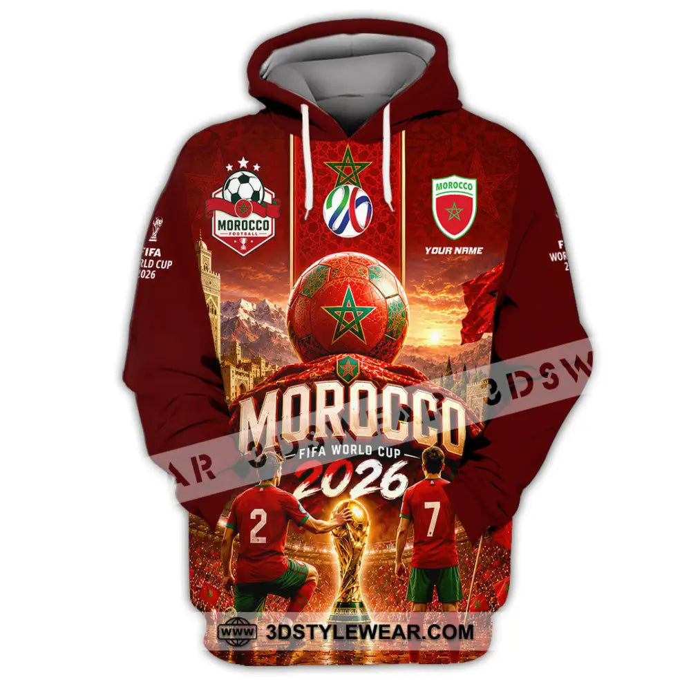Unisex Shirt - Custom Morocco World Cup 2026 Shirt - Hoodie / S - T-shirt