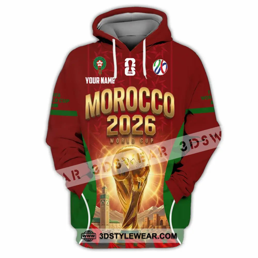 Unisex Shirt - Custom Morocco World Cup 2026 Shirt - Hoodie / S - T-shirt