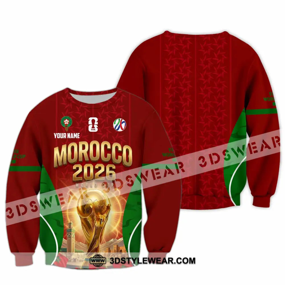 Unisex Shirt - Custom Morocco World Cup 2026 Shirt - Long Sleeve / S - T-shirt