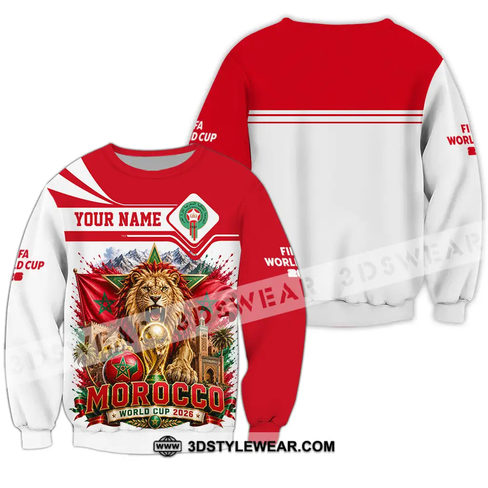 Unisex Shirt - Custom Morocco World Cup 2026 Shirt - Long Sleeve / S - T-shirt