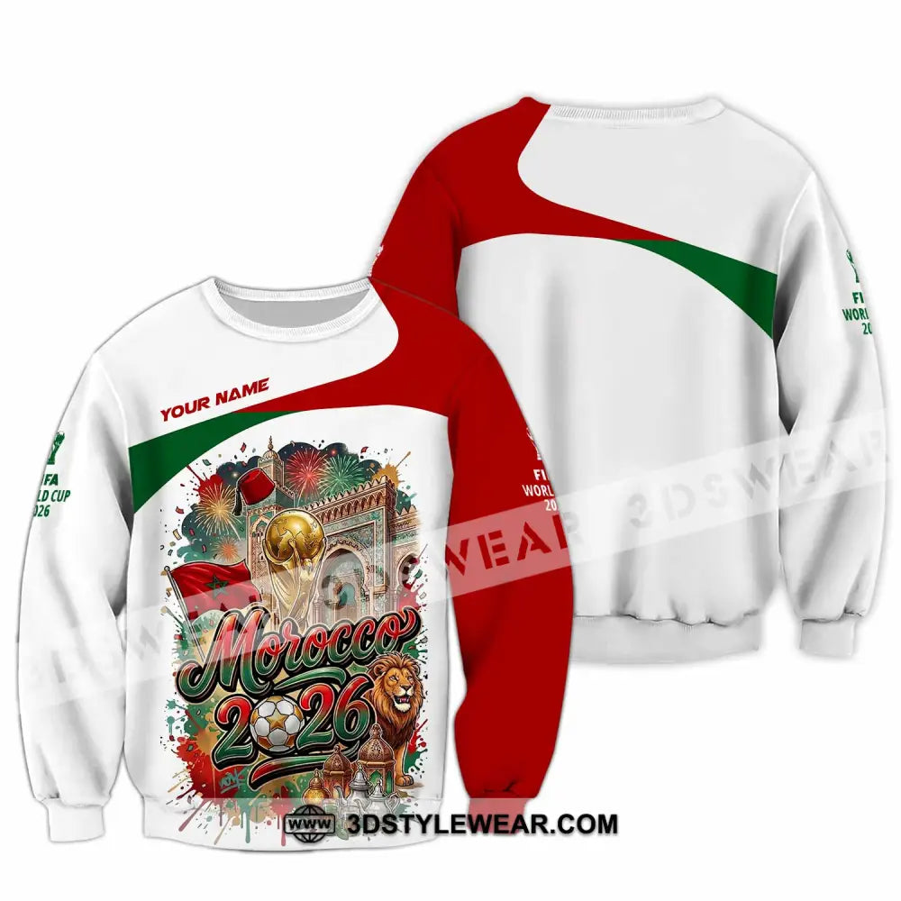 Unisex Shirt - Custom Morocco World Cup 2026 Shirt - Long Sleeve / S - T-shirt