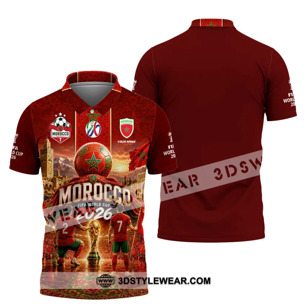 Unisex Shirt - Custom Morocco World Cup 2026 Shirt - Polo Shirt / S - T-shirt