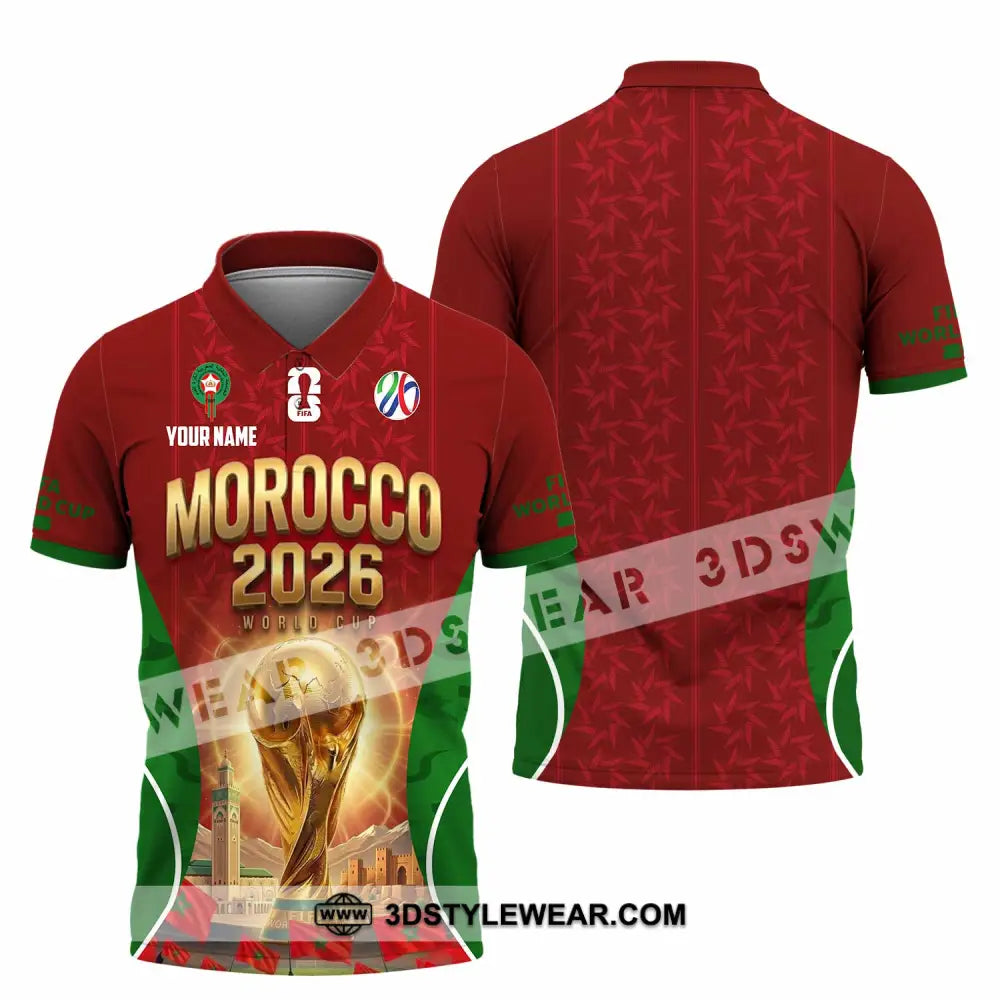 Unisex Shirt - Custom Morocco World Cup 2026 Shirt - Polo Shirt / S - T-shirt