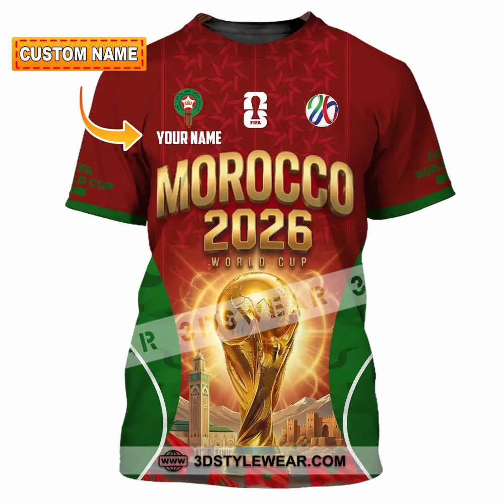 Unisex Shirt - Custom Morocco World Cup 2026 Shirt - T-shirt