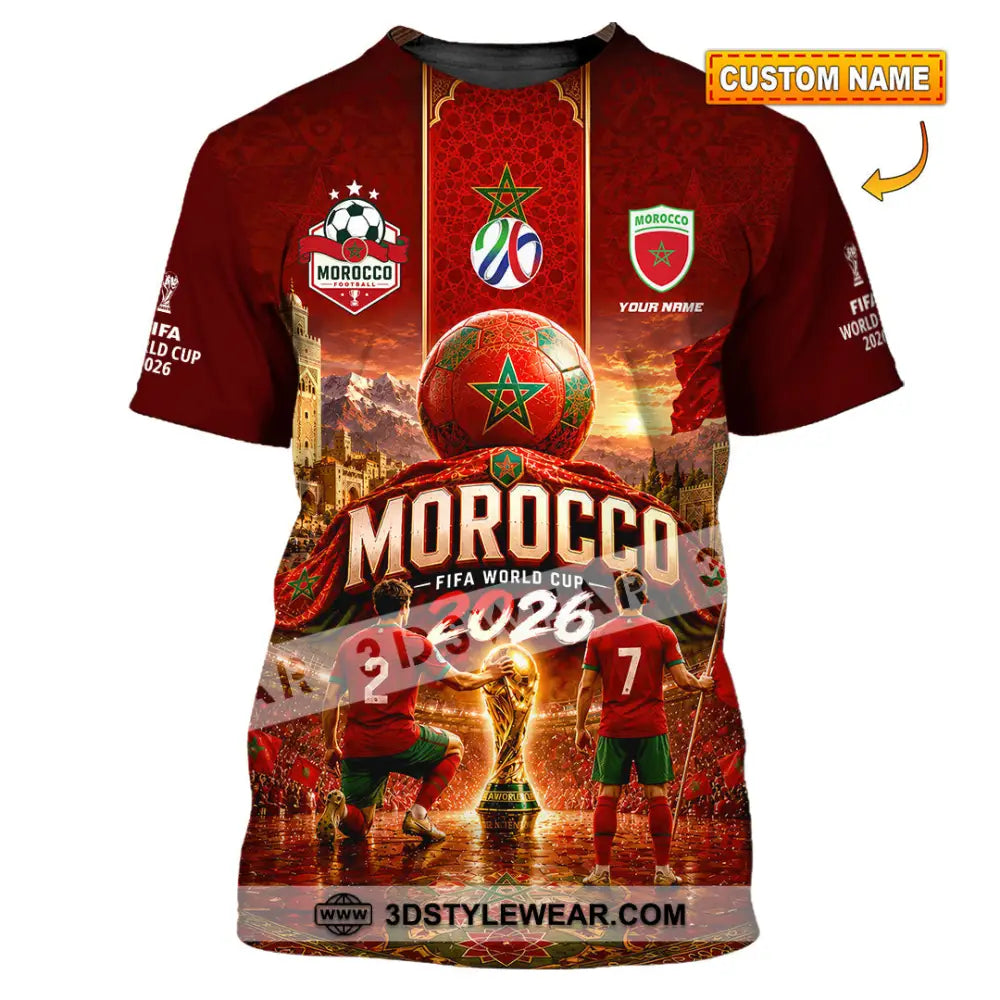 Unisex Shirt - Custom Morocco World Cup 2026 Shirt - T-shirt