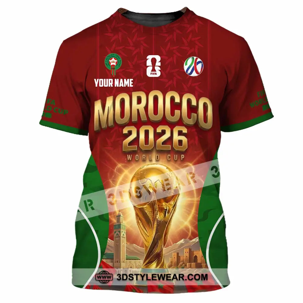 Unisex Shirt - Custom Morocco World Cup 2026 Shirt - T-Shirt / S - T-shirt