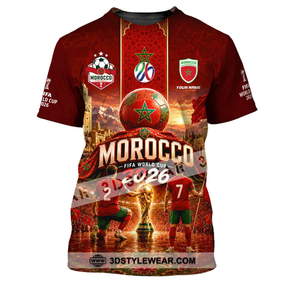 Unisex Shirt - Custom Morocco World Cup 2026 Shirt - T-Shirt / S - T-shirt