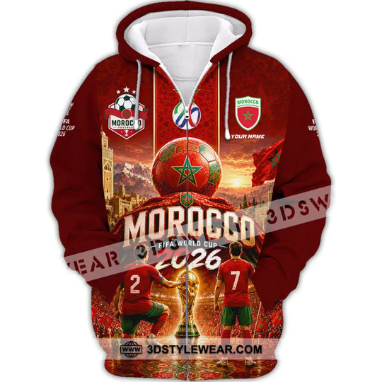 Unisex Shirt - Custom Morocco World Cup 2026 Shirt style option 3