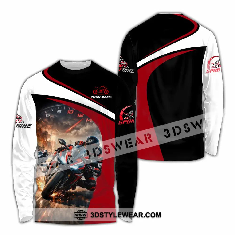 Unisex Shirt - Custom Motorbike Shirt - Long Sleeve Shirt / S - T-shirt