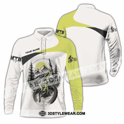 Unisex Shirt - Custom Mountain Bike Shirt - Long Sleeve Polo / S - T-shirt