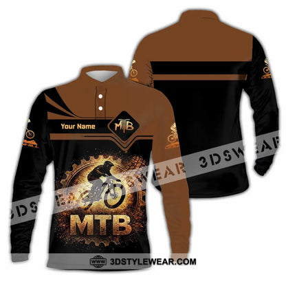 Unisex Shirt - Custom Mountain Bike Shirt - Long Sleeve Polo / S - T-shirt