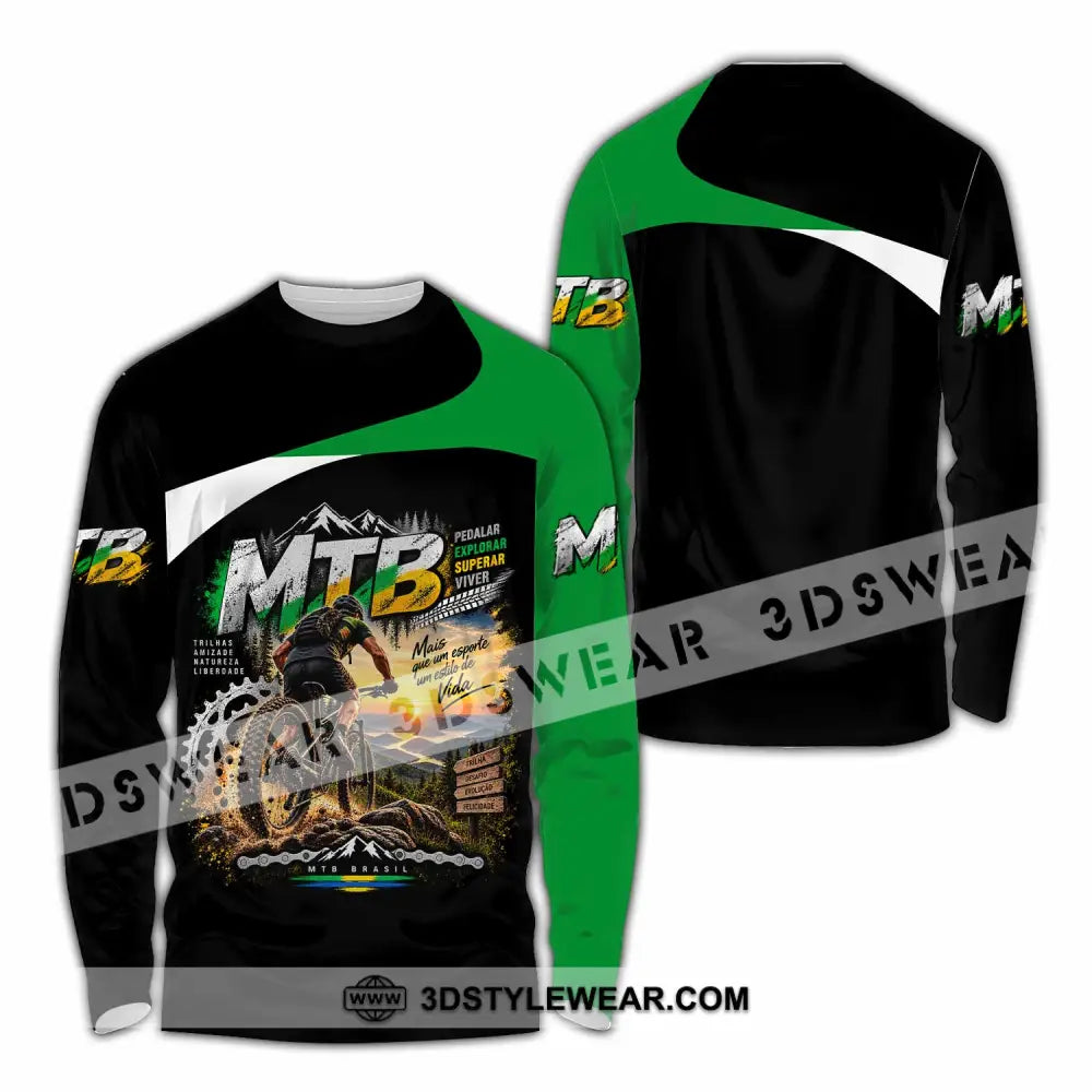 Unisex Shirt - Custom Mountain Bike Shirt - Long Sleeve Shirt / S - T-shirt