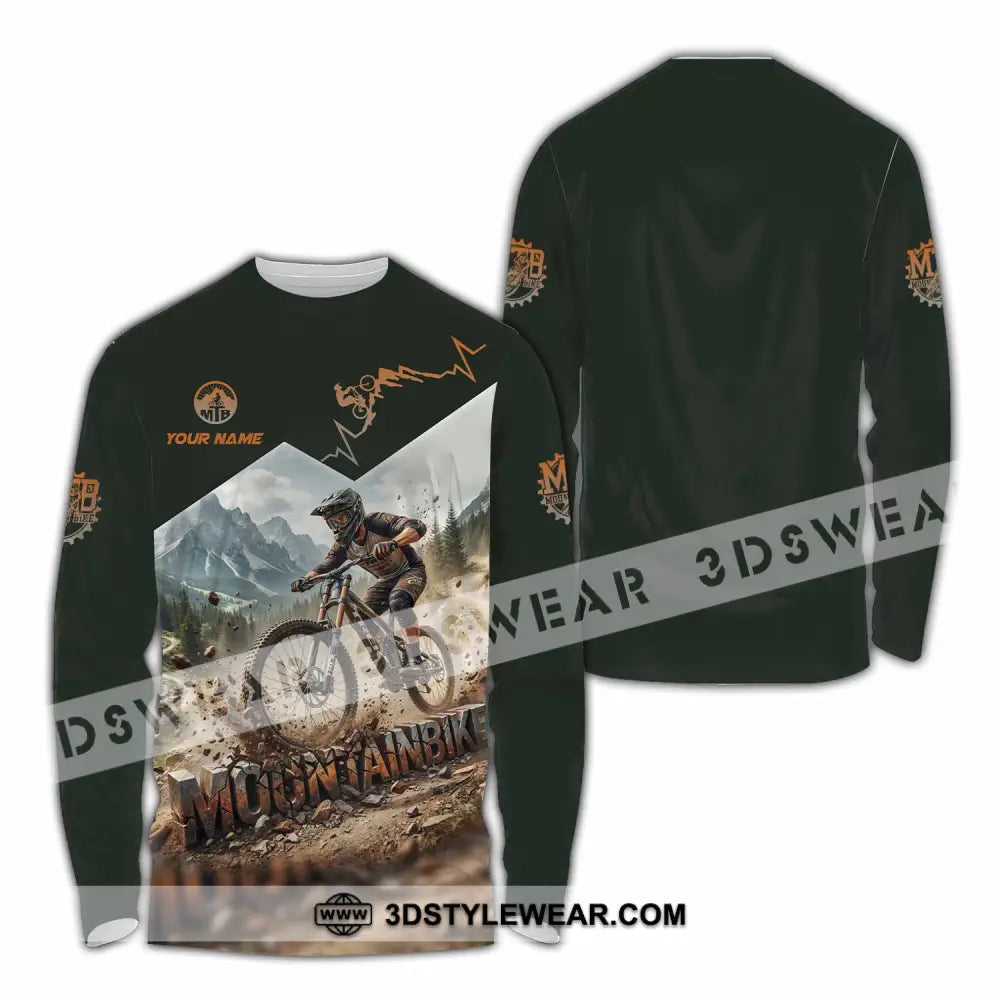 Unisex Shirt - Custom Mountain Bike Shirt - Long Sleeve Shirt / S - T-shirt