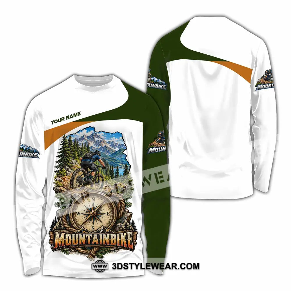 Unisex Shirt - Custom Mountain Bike Shirt - Long Sleeve Shirt / S - T-shirt