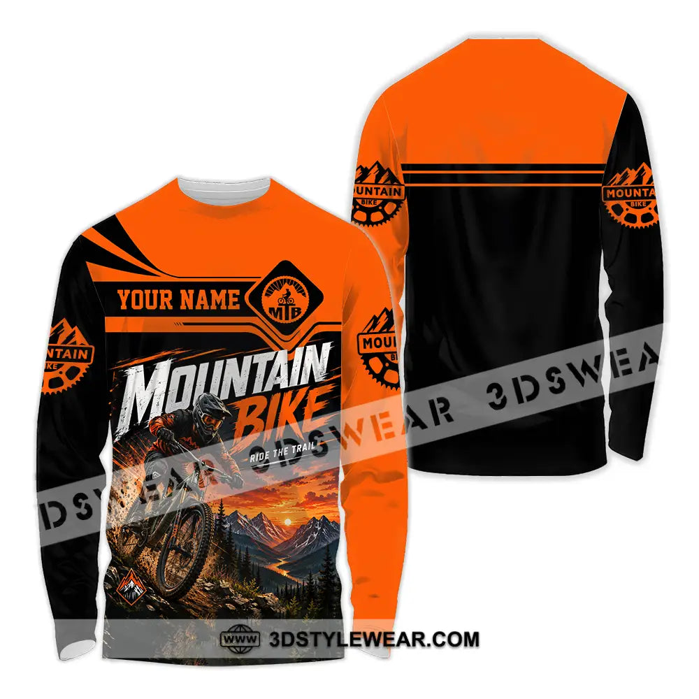 Unisex Shirt - Custom Mountain Bike Shirt - Long Sleeve Shirt / S - T-shirt