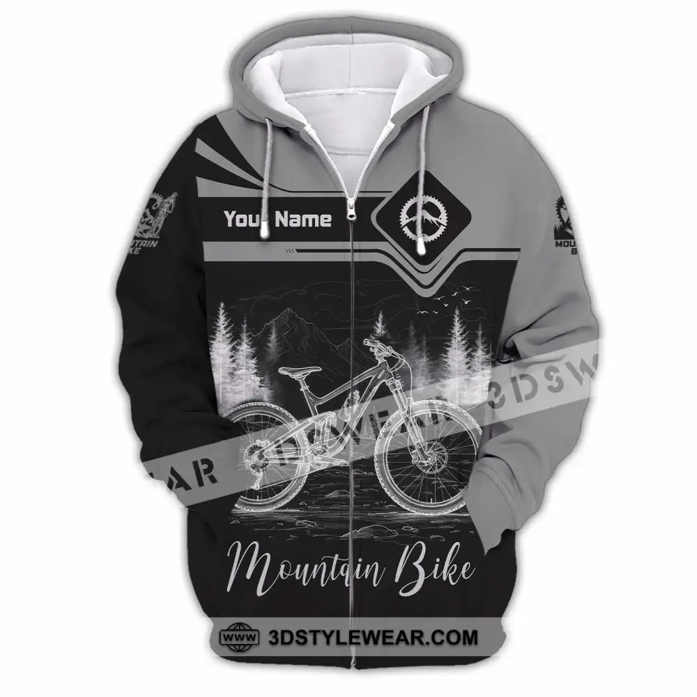 Unisex Shirt - Custom Mountain Bike Shirt - Zipper Hoodie / S - T-shirt