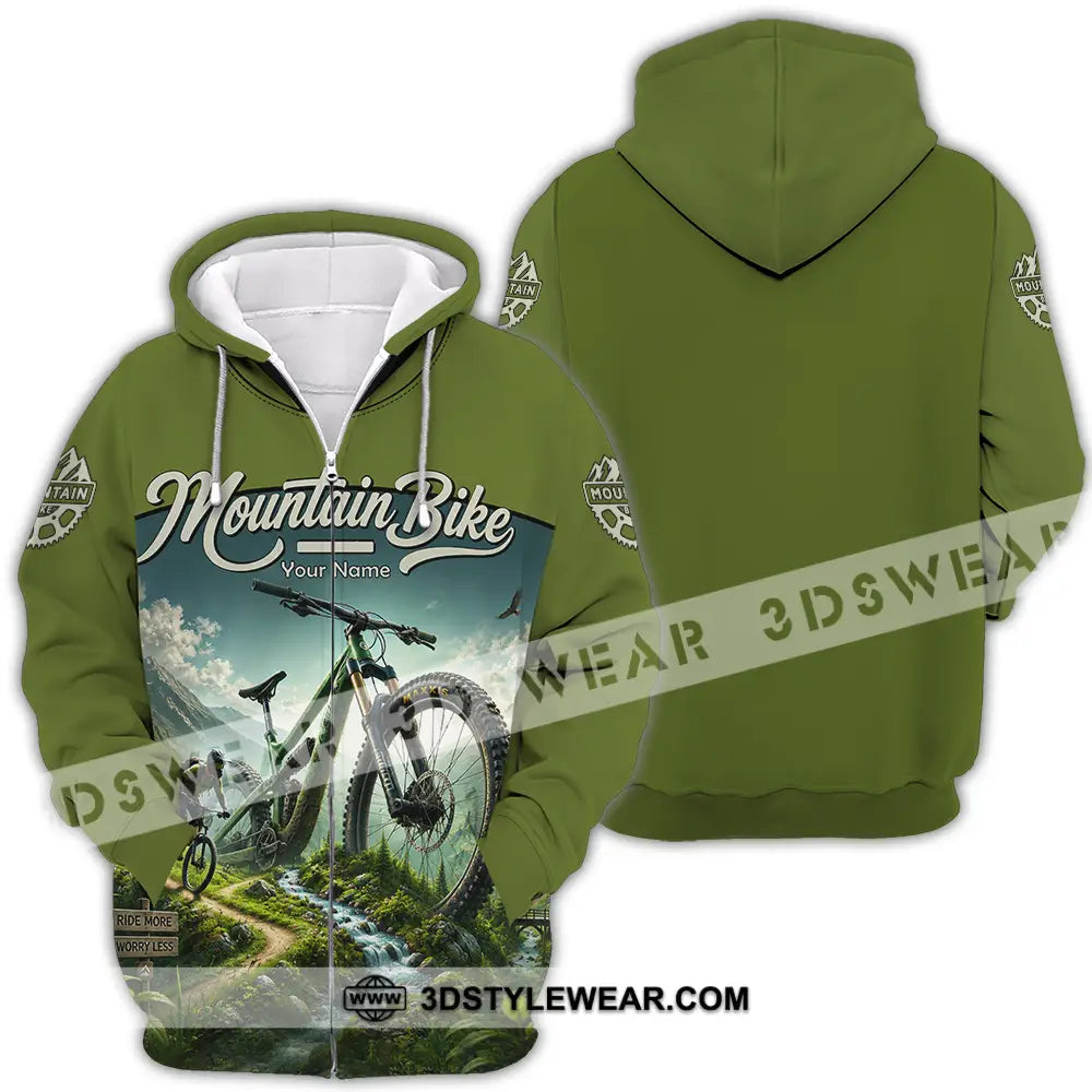 Unisex Shirt - Custom Mountain Bike Shirt - Zipper Hoodie / S - T-shirt