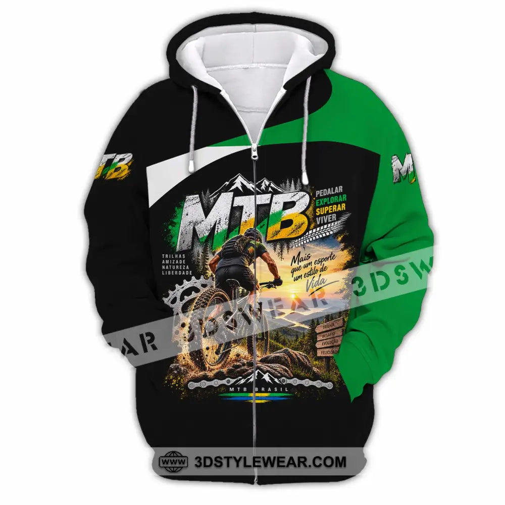 Unisex Shirt - Custom Mountain Bike Shirt - Zipper Hoodie / S - T-shirt