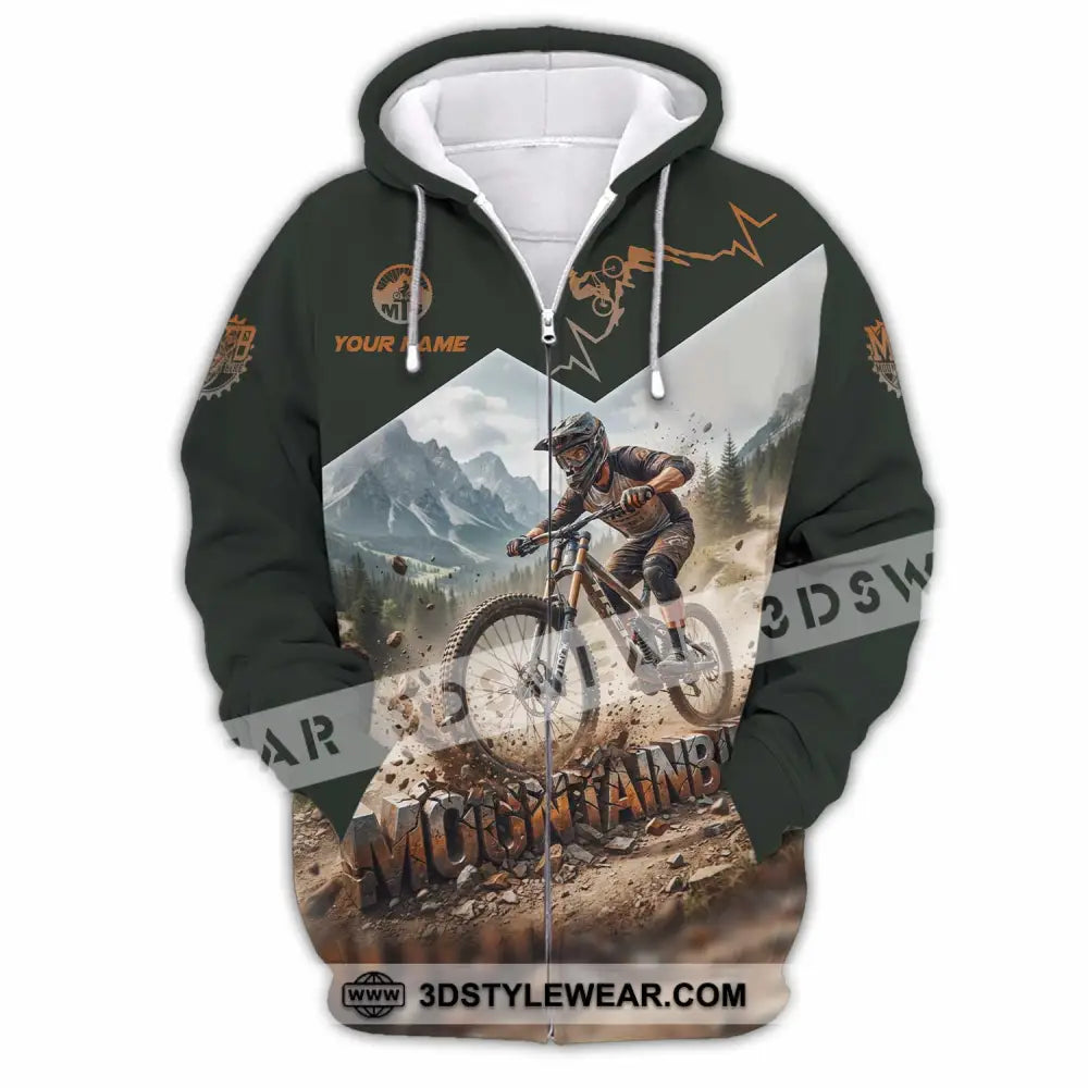 Unisex Shirt - Custom Mountain Bike Shirt - Zipper Hoodie / S - T-shirt
