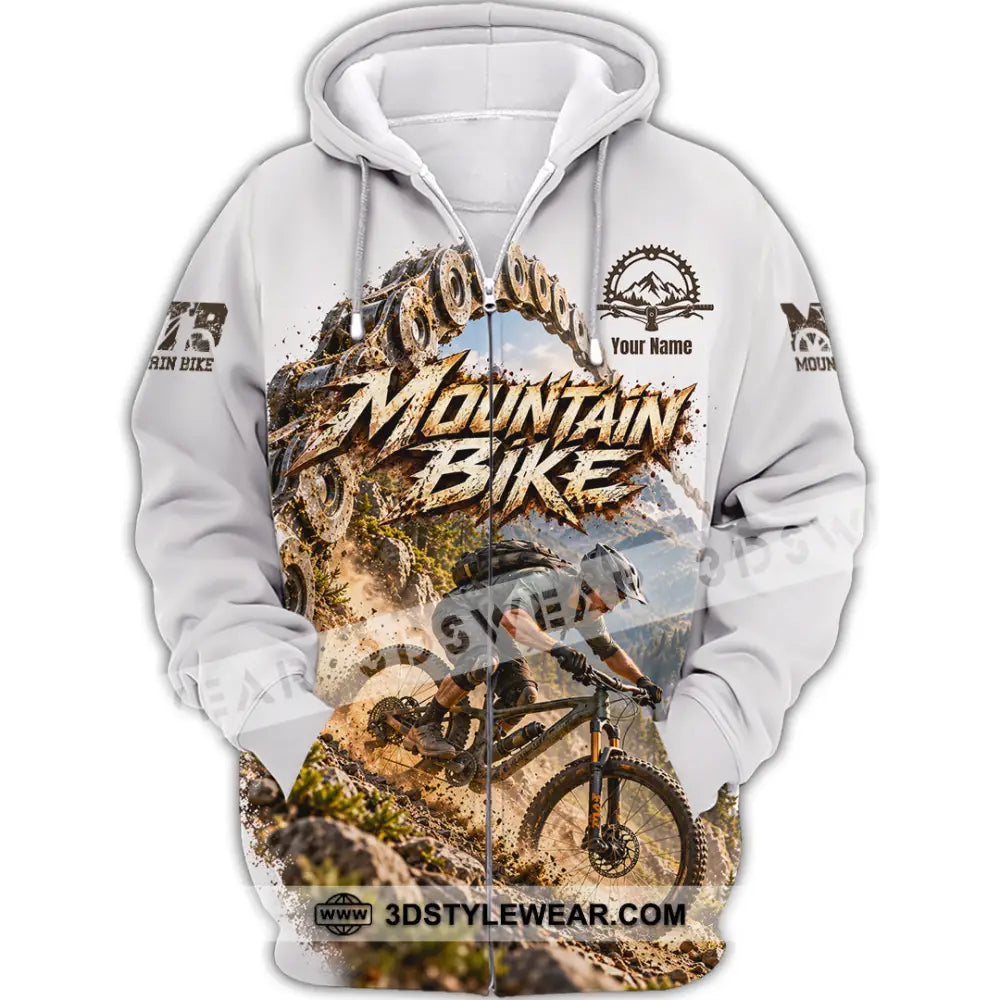 Unisex Shirt - Custom Mountain Bike Shirt - Zipper Hoodie / S - T-shirt