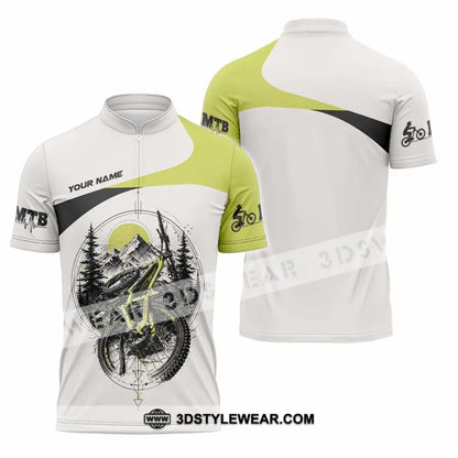 Unisex Shirt - Custom Mountain Bike Shirt - Zipper Polo Shirt / S - T-shirt