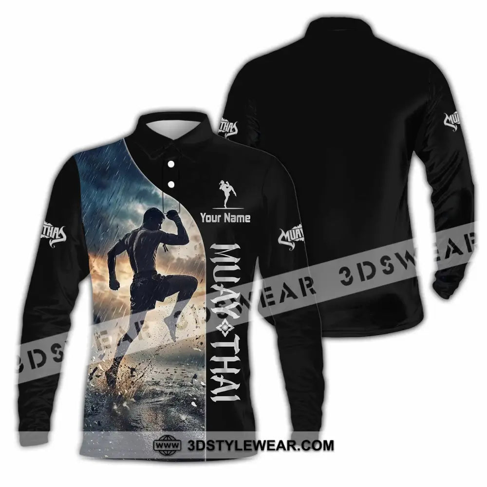 Unisex Shirt - Custom Muay Thai Shirt - Long Sleeve Polo / S - T-shirt
