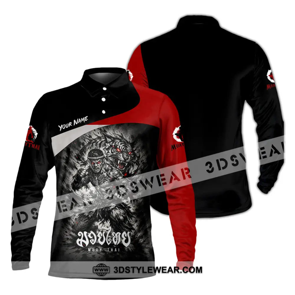 Unisex Shirt - Custom Muay Thai Shirt - Long Sleeve Polo / S - T-shirt