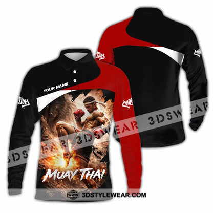 Unisex Shirt - Custom Muay Thai Shirt - Long Sleeve Polo / S - T-shirt