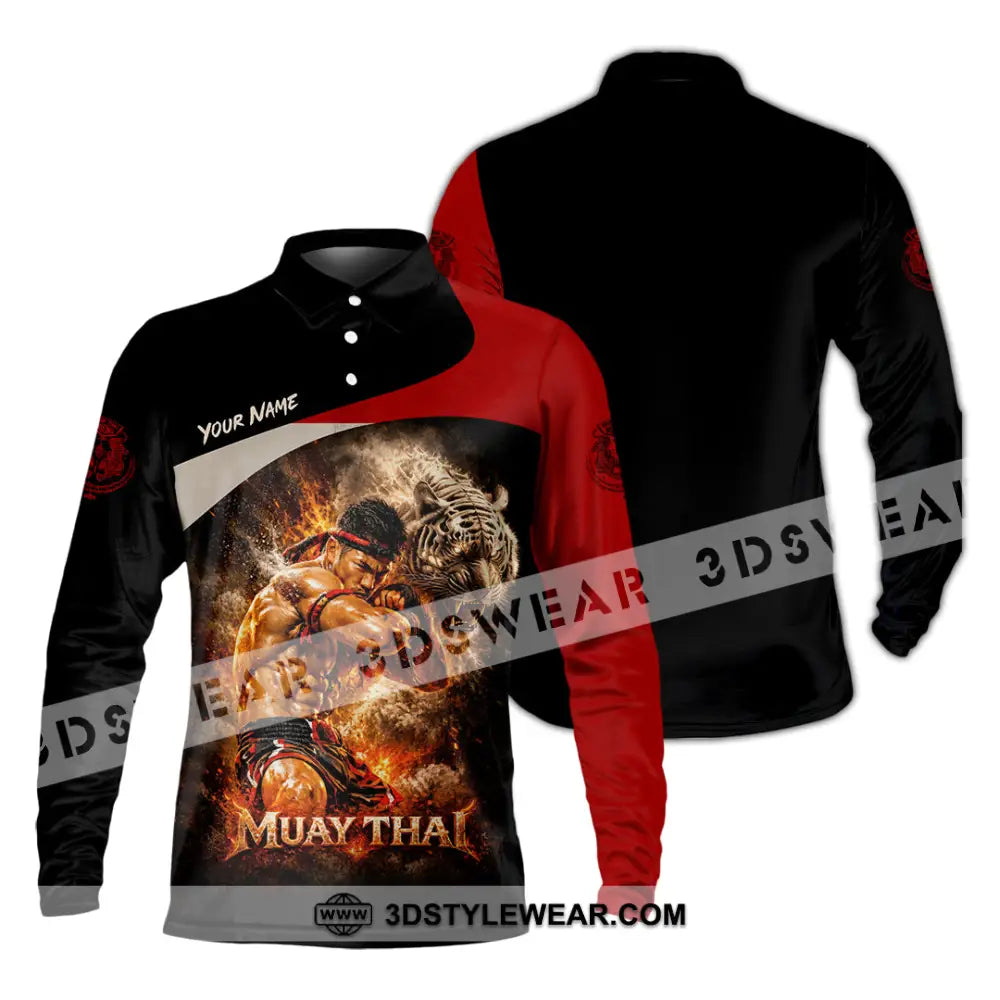 Unisex Shirt - Custom Muay Thai Shirt - Long Sleeve Polo / S - T-shirt